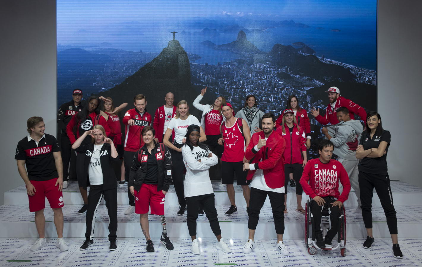 during the Canadian Olympic Committee Rio Uniform Launch in Toronto, April 12, 2016.